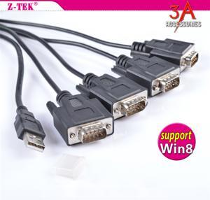 Dây USB to 4 RS232 (USB to 4 com) Z-TEK ZE552A