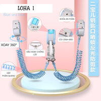 DÂY VÀ ĐAI DẮT TRẺ EM ĐI DẠO , CHỐNG LẠC, LÕI THÉP PHẢN QUANG, CÓ KHÓA AN TOÀN.