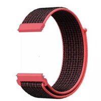 Dây vải nilon cao dấp dành cho các loại đồng hồ cơ và smartwatch có size dây 20mm  22mm - Đỏ đen,22mm