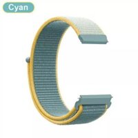 Dây vải nilon cao dấp dành cho các loại đồng hồ cơ và smartwatch có size dây 20mm  22mm - Cyan,20mm