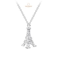 Dây vòng cổ dây chuyền THE KARAT Bạc 925 dài 45cm, dày 1mm tháp Eiffel tower ấn tượng thanh lịch