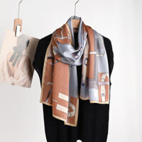 Dây Xích Anh Mới Ấm Dâu Lụa Cao Cấp In Hình Mỏng Dài Khăn Lụa Khăn Choàng Kép Sử Dụng Cho Mẹ