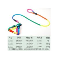 Dây xích chó nylon tròn màu sắc, đồ dùng cho thú cưng, dây xích chó