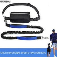 Dây xích chó rảnh tay GOUDAI có túi thắt lưng Huấn luyện di động