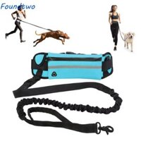 Dây xích đi bộ cho chó FOUNDTWO có gói, Dây xích cho chó có thể điều chỉnh bằng kính thiên văn có túi thắt lưng, Dây kéo chó di động không có dây phản quang bền bỉ Thể thao