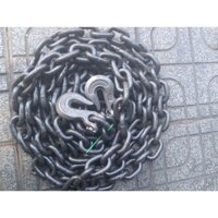dây xích đúc chịu lực chuẩn hàng Mỹ USA g80  loại 16 ly dài 5 m2 móc dùng để nâng hạ vật nặng hoặc kéo xe bị mắc lầy