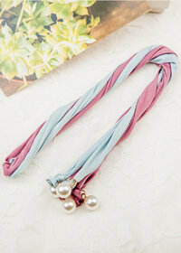 Dây xoắn tạo kiểu tóc nữ DX - DX04 Xanh phối hồng tím