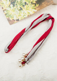 Dây xoắn tạo kiểu tóc nữ DX - DX01 Đỏ phối Ghi