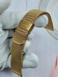 DAY21 Dây đồng hồ - dây lưới vàng mắt to size 20( Đầy đủ các size)