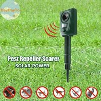 Daydayto Siêu Âm Năng Lượng Mặt Trời Mèo Chó Đuổi Cáo Pest Scarerrent Repeller Garden VN