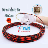 Dây mồi luồn kéo cáp điện ngầm 50 mét 3 lõi xoắn