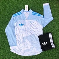 [DAZDT - TL01] in tên số áo theo yêu cầu-Bộ quần áo bóng đá không logo dài tay xanh trắng mẫu mới về_Hàng loại 1 cao cấp