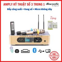 dBacoustic Home 8 - Amply kỹ thuật số 3 trong 1 cao cấp - Công suất 2x500w, màn hình cảm ứng dễ chỉnh, mic hát nhẹ - Hàng chính hãng