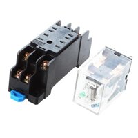 DC 12V Coil 8 Pin General Purpose Relay DPDT HH52P w PYF08A Socket