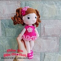 [DC0119] Búp bê bằng len handmade - Tiệm len Dâu Crochet - Quà tặng an toàn cho bé, thú bông