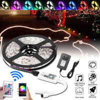 DC12V 5M SMD2835 24W Waterproof Alexa Smart Home WIFI Controller APP Control RGB LED Strip Light Christmas Decorations C