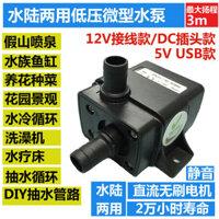 Dc12v DC 240L / H Máy bơm nước Mini không chổi than siêu yên tĩnh 3m Máy bơm nước áp suất cao năng lượng mặt trời