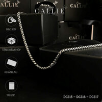 DC315 - DC316 - DC317: Dây chuyền bạc nam kiểu Thái Callie Silver sợi vẩy rồng dày 3mm