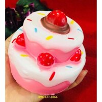 dcgr SQUISHY BÁNH KEM DÂU 2 TẦNG  - đáng yêu hết cỡ   ( dcgr )  -GHUY