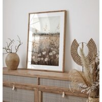 DCL10771 Tranh Đơn Dọc Treo Tường Cánh Đồng Hoa Pháp Vintage Châu Âu Cổ Điển IN Kiểu Sơn Dầu Trang Trí Phòng Khách Ngủ