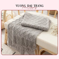 Dcpx Vương Đài Trang chính hãng - Chăn Len Lông Cừu vintage dùng cho spa, phun xăm thẩm mỹ kích thuớc 130cm x 150cm