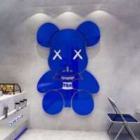 [DDM] Gấu bạo lực sáng tạo tranh dán tường mica quán trà sữa bố trí cửa hàng tráng miệng tranh dán tường acrylic