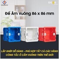 Đế âm tường cho ổ cắm điện vuông cao cấp DoBo Korea - Hàng chính hãng - Đế chôn âm tường chống cháy 86x86x50mm