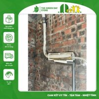 Đế âm tường đầu chờ ống đồng điều hòa máy lạnh nhựa ABS chống cháy, có nắp che & máng thoát nước