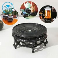 Đế Bình Ngâm Rượu Thuỷ Tinh / Đồ Trang Trí Phong Thuỷ Kiểu Dáng Đôn Cao Chất Liệu Gỗ Nhựa 20cm Sang Trọng