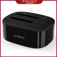 Đế cắm ổ cứng đôi 2 khe cắm kết nối chuẩn 3.0 Orico 6228US3 - Dock ổ cứng 2,5 và 3,5 HDDSSD - Hàng Nhập Khẩu