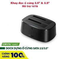Đế cắm ổ cứng đôi chuẩn 3.0 Ugreen 50857 (Dock ổ cứng 2,5" và 3,5") - Hàng Chính Hãng