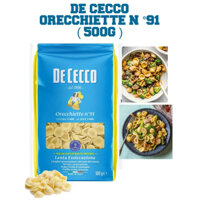 DE CECCO -- gói 500g / SỐ 91 -- NUI VỎ SÒ SX Ý Orecchiette Pasta