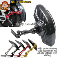 Dè chắn bùn Xe máy điện vân carbon nhôm CNC cho xe điện độ sợi cacbon