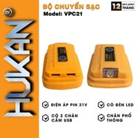 Đế chuyển pin thành sạc USB HUKAN VPC21 chân pin M21