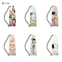 Dễ DÀNG Hoạt Hình Snoopy In Di Động Vợt Cầu Lông Túi Tennis Vợt Bảo Vệ Dây Rút Túi Nhung Thời Trang Túi Bảo Quản Phụ Kiện Thể Thao Ngoài Trời