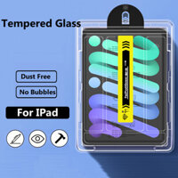 Dễ Dàng Kính Cường Lực Bảo Vệ Màn Hình Cho IPad Mini 7 A17 Pro 8.3 Inch Mini 6 Air 11 10th 10.9 10.2 9th 8 Air 5 4 3 2 1 9.7 Phụ Kiện Phim Không Bụi, Không Rác, Không Bong Bóng