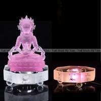 Đế Đèn Led Kê Tượng Phật, Bảo Tháp, Đèn Nhiều Màu Chất Liệu Pha Lê Cao Cấp Thiết Kế Rất Đẹp