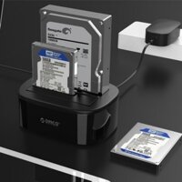 Đế (Dock) ổ cứng 2 khay 3.5/2.5 USB đen Orico 6228US3-C