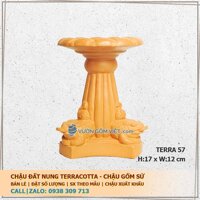 Đế đôn chậu cây đất nung terracotta 57