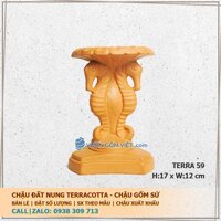 Đế đôn chậu cây đất nung terracotta 59