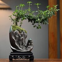 ĐẾ GỖ ĐỂ QUẢ CẦU PHONG THUỶ CÓ ĐÈN NGANG 5cm