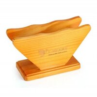 Đế gỗ đựng giấy lọc cafe V60