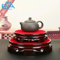 Đế Gỗ Tròn Xoay ø 26cm Để Bình Ngâm Rượu Thuỷ Tinh / Đế Kê Tròn Có Thể Xoay Được Dùng Để Vật Trang Trí Bằng Gỗ Tự Nhiên