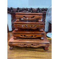 ĐẾ  HÌNH CHỮ NHẬT ĐÔN  TUỢNG  LOA BÀN THỜ ÔNG ĐỊA KÊ TƯỢNG PHẬT PHÙ HỢP CHO KHÔNG GIAN THỜ CÚNG - NGUYÊN LIỆU GỖ HƯƠNG