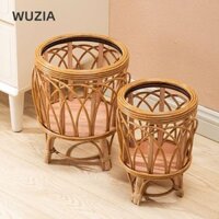 Đế hoa WUZIA, Giá đỡ cây Giỏ hoa mạ kẽm, có chân đế chậu hoa Ins