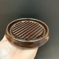 Đế kê ấm trà phíp dáng tròn màu đen đẹp 13x2cm DC64