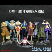 Đế kiềm chế Nền tảng Acrylic trong suốt cho One Piece DXF Kỷ niệm 15 năm Luffy nami zoro robin sanji brook chopper usopp franky