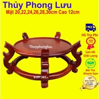 Đế kỷ nhện chân cong kê phong thủy gỗ hương cao 12cm