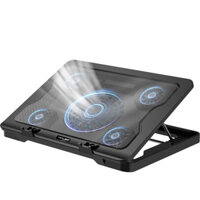 Đế laptop tản nhiệt 5 fan tốc độ quạt lên đến 2000RPM