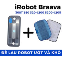 Đế lau ướt và khô có kèm khăn chất lượng cho robot lau nhà iRobot Braava 308T 380 320 4200 5200 4205